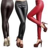 Calça Legging Brilhante Com Cirrê Viscolycra